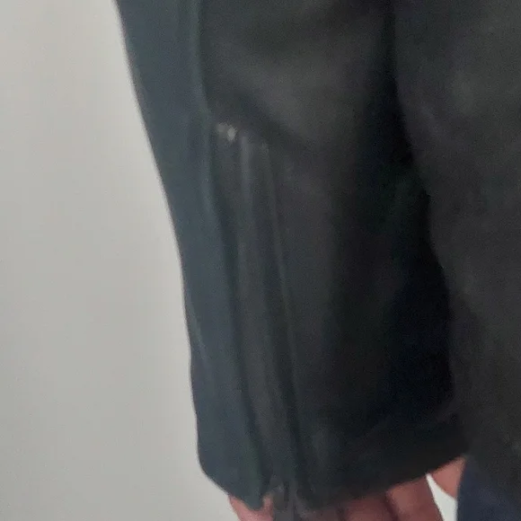 VINCE CAMUTO, Size XXL, black Leather Jacket. 2 in 1 removable Vest - Picture 6 of 10